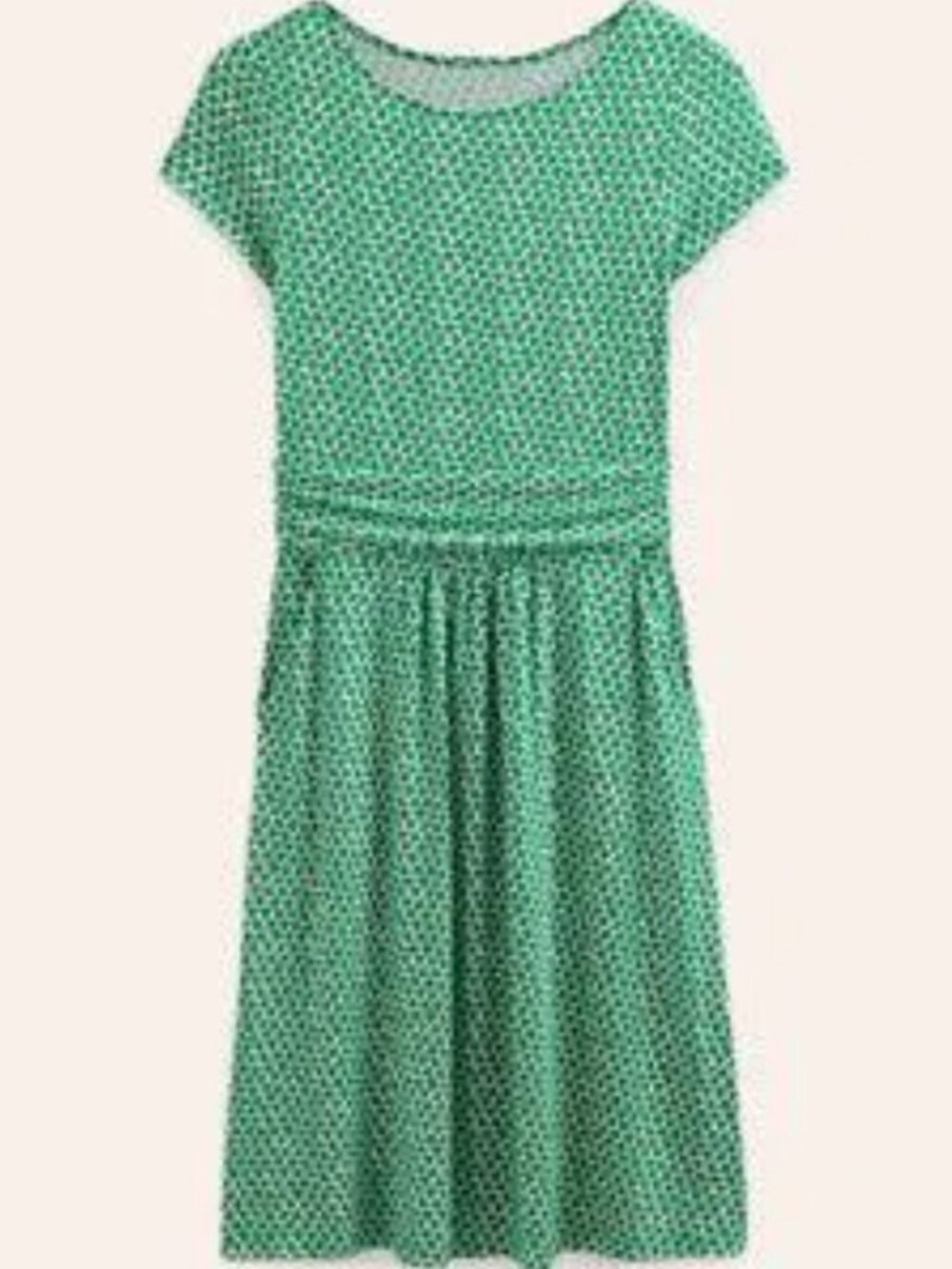 Boden Amelia Jersey Dress in Green Floral